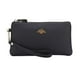 thumbnail image 1 of Cartera de cuero imeetu con cremallera y pulsera Negro, 1 of 5