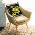 thumbnail image 2 of Throw Pillow Covers 26x26 Inch, Yellow Lemon Decorative Pillow Cases for Couch Sofa Bed, Summer Botanical Black White Checkered Cotton Linen Square Home Decor Pillowcases with Hidden Zipper, 2 of 7