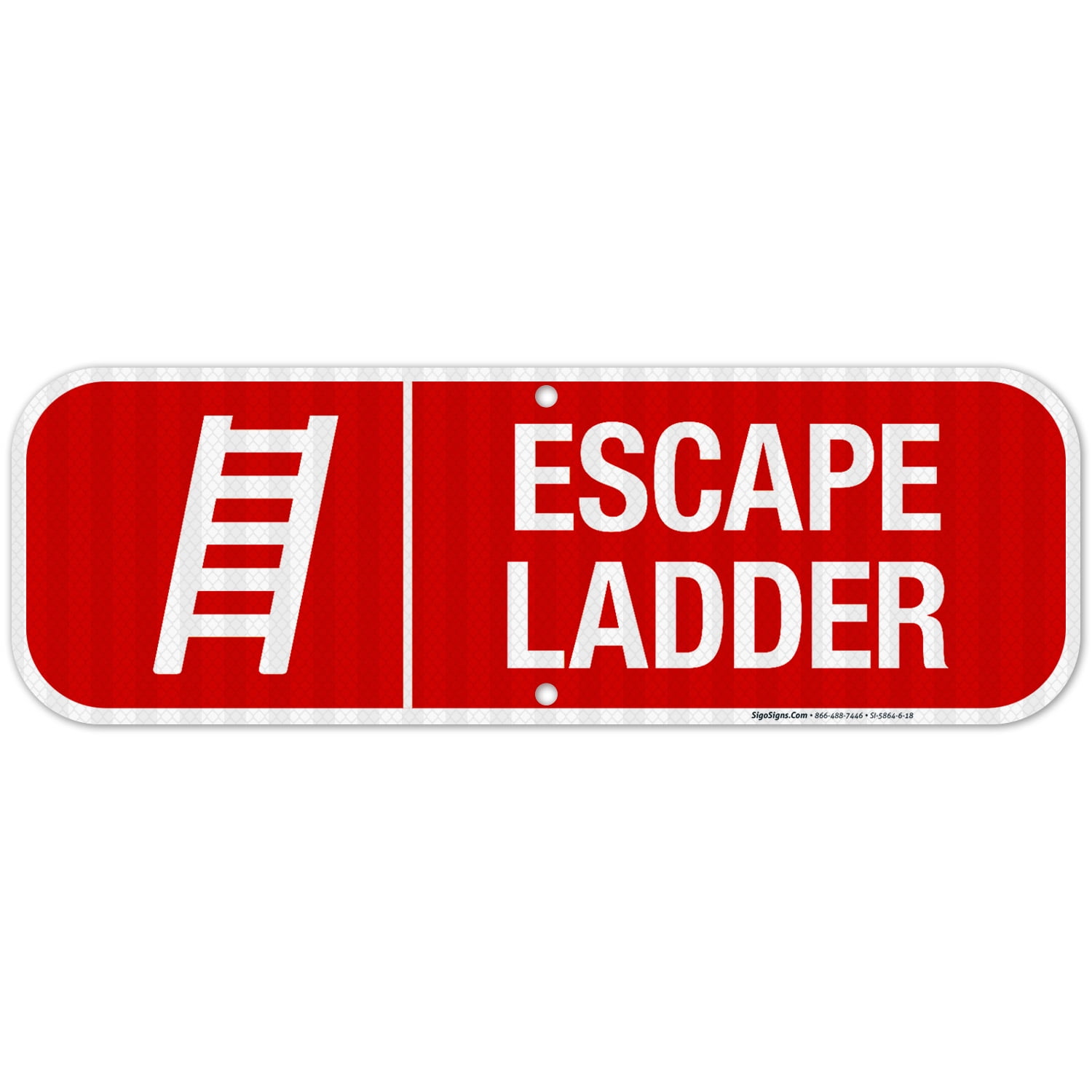 Escape Ladder Sign, Fire Safety Sign, - Walmart.com