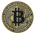 thumbnail image 2 of Well Woven Money Bitcoin Novelty Novelty Black Gold 3'3" Round Rug, 2 of 4
