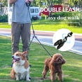 thumbnail image 2 of ASDIIT Anti-Tangle Multi-Head Dog Leash Black Nylon Rope Double-Head Extended Pet Traction Rope for Any Dog Outdoor Walk, 2 of 7