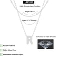 thumbnail image 5 of APSVO 925 Silver Plated Initial Necklaces for Women CZ Letter R Pendant Chain Set Fashion Stuff Accessories Birthday Christmas Jewelry Gifts Teen Girls Stocking Stuffers Kids Age Ideas, 5 of 8