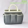 thumbnail image 3 of yingyy OxfordCloth Sturdy Garden Tool Storage Bag With 8 Elastic Pockets To Fix Tools In Place Which Is grey, 3 of 6