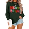 thumbnail image 2 of Wutalume Women's Relaxed Fit Character Print Round Neck Long Sleeve Sweatshirt, Soft and Cozy Top for Casual and Daily Wear, with a Trendy Print and Comfortable Fit,Army Green L, 2 of 3