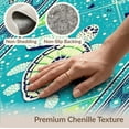 thumbnail image 6 of ODIKA 5'x7' Washable Area Rug Easy Care, Non-Shedding, Pet Friendly, Nautical Turtle Boho Ocean Mosaic Border Stained Entryway Teal for Small Living Room, Bedroom, 6 of 7