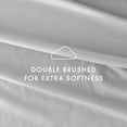 thumbnail image 4 of Noble Linens 4 Piece Solid Microfiber Bed Sheet Set, Light Gray, Queen, 4 of 10