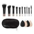 thumbnail image 1 of Set de Brochas de Maquillaje Unique Bargains Kit de Brochas de Maquillaje Versátil Brochas de Maquillaje Puff de Polvo Cobertura Completa de Necesidades de Maquillaje Negro 14 Pcs, 1 of 1