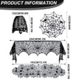thumbnail image 3 of Halloween Decorations Black Lace Tablecloth And Gothic Décor Mantel Scarf Lampshade Wrap For, 3 of 7