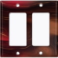 thumbnail image 6 of Metal Light Switch Plate Cover Image of Marble Red Brown Swirl Galaxy MAR082, 6 of 13