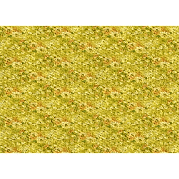 Ahgly Company Machine Washable Indoor Rectangle Transitional Caramel Brown Area Rugs, 3' x 5'