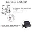 thumbnail image 3 of Yescom 2pcs Universal Golf Cart Rear View Folding Side Mirror with LED Indicators Fits for EZGO Club Car Yamaha, 3 of 11
