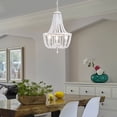 thumbnail image 4 of Demi 16 in. 4-Light Indoor Gloss White Finish Chandelier with Light Kit, 4 of 5