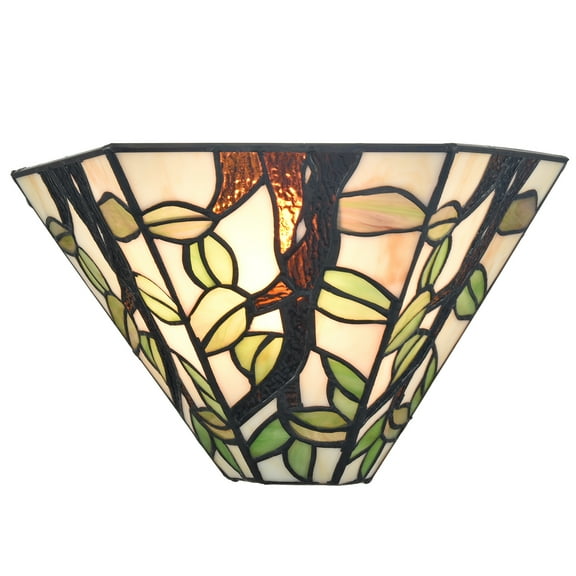 Claxy Tiffany Style Wall Mount Lamp with Stained Glass Shade