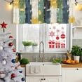 thumbnail image 5 of Green Yellow Blue Abstract Curtain Valances for Windows, Kitchen Valance Window Treatments Panel 2 Pack, Modern Abstract Art Color Rod Pocket Short Curtains for Bathroom Bedroom 54 x 18 Inch, 5 of 8