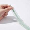 thumbnail image 5 of INSPIRE CHIC Lace Ruffled Shoelaces Ribbon Semi Sheer Pleated Trim Chiffon Elastic Shoe Strings for Sneakers 2 Pairs Light Green 3cm 120cm/47.2", 5 of 6