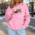 thumbnail image 2 of UDAUDU Womens Pet Pouch Hoodie Cat Carrier Hoodie Dog Oversized Long Sleeve Drawstring Sweatshirt With Pockets L, 2 of 4