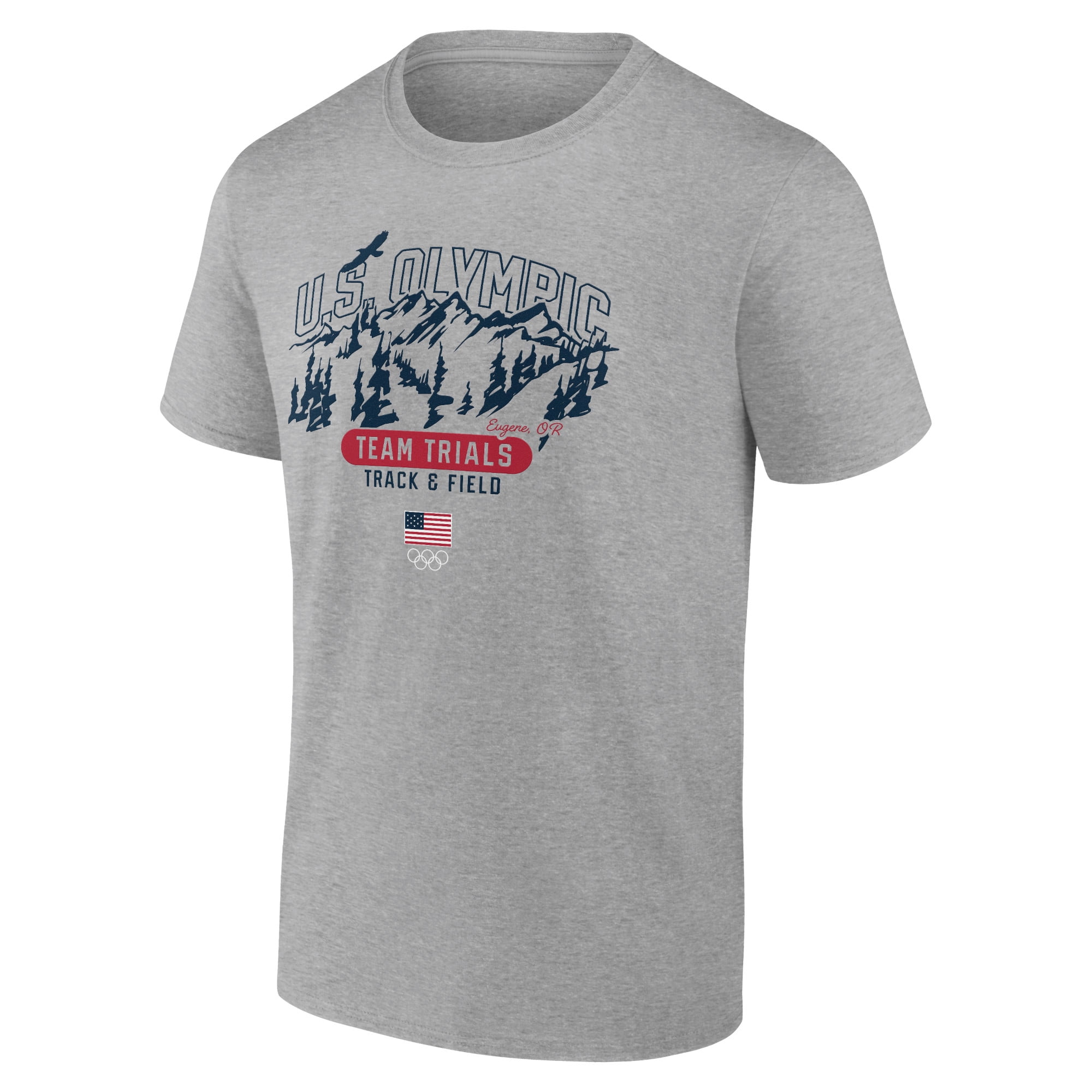 Men's Heather Gray 2024 U.S. Olympic Track & Field Team Trials Eugene Trails T-Shirt