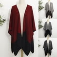 thumbnail image 4 of Women's Scarves Women Plush Splice Poncho Shawl Scarf Fringed Wraps Pashminas Sweater Pullover Cape Gifts For Women Sweater Cardigan Hem Shawl Wrap Cloak, Women's Accessories Scarf, 4 of 4