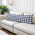 thumbnail image 2 of Navy Blue White Plaid Body Pillow Covers 20"x54", Farmhouse Checkered Buffalo Soft Brushed Microfiber Breathable Throw Pillow Covers, Pillowcase with Zipper for Couch Sofa Bedroom Living Room, 2 of 9