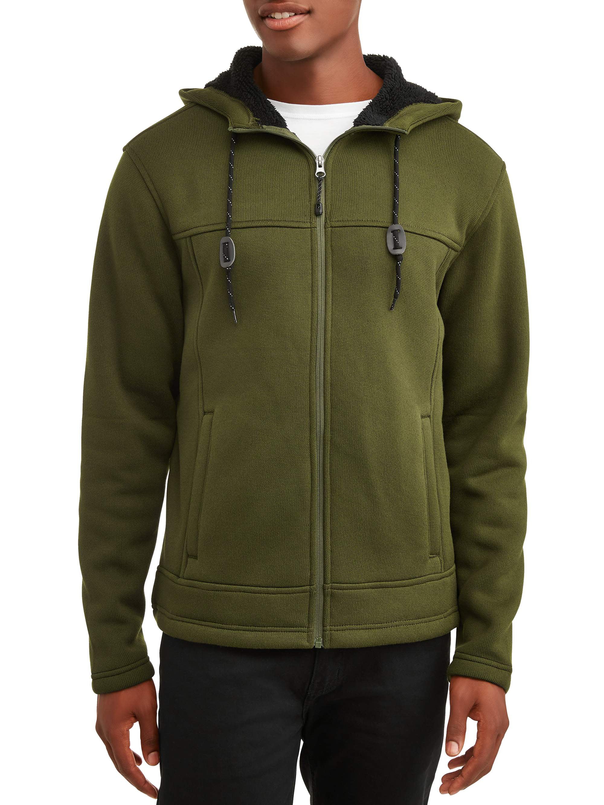 George - George Men's Full Zip Sherpa Sweater Fleece, up to Size 5XL ...