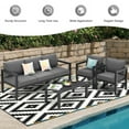 thumbnail image 5 of Spaco 4 Pieces Outdoor Furniture Set, Deluxe Outdoor Patio with Backyard and Poolside-Gray, 5 of 12