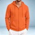 thumbnail image 6 of Nestiefly Zipper Hoodies for Men Long Sleeve Full Zip Lightweight Sweatshirt Casual Y2k for Hiking Office Saffron L, 6 of 6