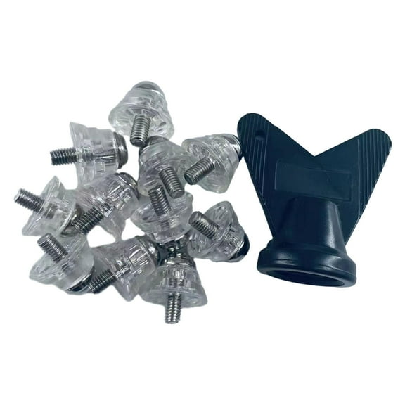 figatia 12Pcs Football Boot Spikes Rugby Shoes Studs Thread Screw 5mm Slip Soccer Boot Cleats Track Shoes Spikes for Training