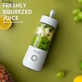 thumbnail image 5 of Exprimidor de frutas eléctrico portátil de 350 ml, licuadora de batidos recargable por USB, Mini batidora de frutas, taza de jugo, batidora de cocina,/rosa/ kaili Sencillez, 5 of 5