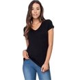 thumbnail image 3 of Boody Organic Bamboo Ecowear Women's V-neck T-shirt - Black - X-large, 3 of 4