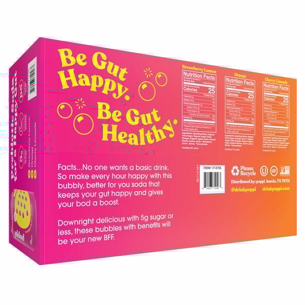 Poppi Prebiotic Soda Variety Pack, 12 fl oz, 15-count - Walmart