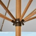 thumbnail image 3 of Best Choice Products 9ft Deep Square Solar LED Lighted Patio Umbrella w/ Woodgrain Pattern, UV-Resistant - Fog Gray, 3 of 8
