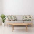 thumbnail image 4 of Ambesonne Leopard Print Throw Pillow Cover 4 Pack, Wild Springtime Bloom, 18", Blush Pale Brown Blue, 4 of 7