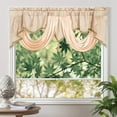 thumbnail image 6 of Tie Up Curtain for Windows, Privacy French Front Door Curtains for Window, Thermal Insulated Door Shade for Classroom Office Door, Window Covering, Beige, W46 X L63, 1 Panel, 6 of 6