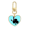 thumbnail image 1 of Happiness Jack Club J Poker Gold Heart Keychain Metal Keyring Holder, 1 of 3