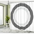 thumbnail image 5 of Ambesonne Black Shower Curtain, Abstract Art Theme White, 69"Wx75"L, Black, 5 of 5