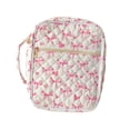 thumbnail image 3 of Neceser acolchado para maquillaje, neceser de viaje, práctico y moderno para mujer con bolsillo con cremallera. Arco y corazón, 3 of 9