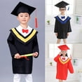 thumbnail image 2 of BloomJoy 2-12T Preschool Graduation Cap Gown Class of 2025 Tassel Set Grad Gift for Kid Toddler Kindergarten Nursery Red 1 2-3 Years Toddler, 2 of 5