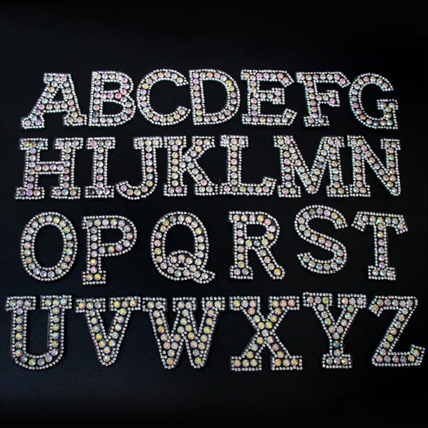 Apliques de Letras Jadeshay 26 Piezas con Diamantes de Imitación Parches para Ropa Accesorios de Ropa