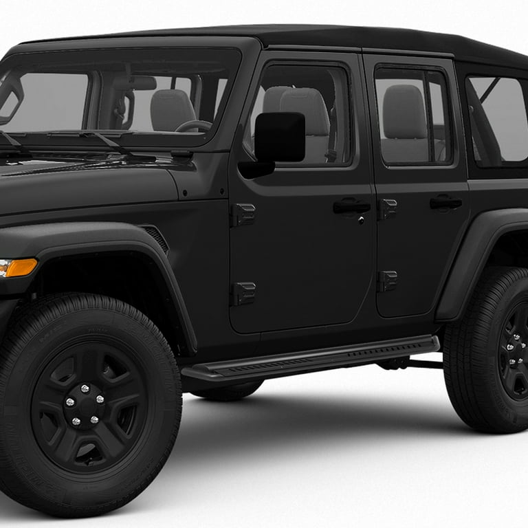 DNA Motoring STEPB-ZTL-8143-BK For 2018 to 2022 Jeep Wrangler JL