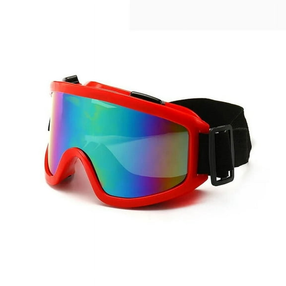 Protective Glasses Motorcycle Helmet Outdoor Sports Windproof Dustproof Eye Glasses Ski Snowboard Goggles Motocross Riot Contr (Red)
