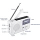 thumbnail image 5 of radio de emergencia portátil dínamo solar potencia recargable manivela fm / am radio reproductor de mp3 inalámbrico led antorcha sirena cargador de teléfono móvil portátil powe blanco kaili Sencillez, 5 of 5
