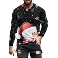 thumbnail image 2 of WXLWZYWL Men's Christmas Sweatshirt Crewneck Trendy Big and Tall Santa Printed Sweatshirts Pullover Tops Party Apparel, 2 of 5