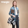 thumbnail image 5 of Wrangler Tote Bag for Women Western Cowhide Purse and Wallet Set, COW-Black, 5 of 7