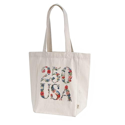 Trenz Shirt Company Patriot Pride Reckless Patriot Canvas Tote Bag – Floral 250 USA Design, Natural, One Size