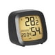 thumbnail image 4 of Reloj despertador Digital compacto, reloj de noche con pantalla LCD de temperatura y humedad, portátil para escritorio de oficina, multiusos , negro Macarena Reloj despertador digital, 4 of 8