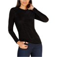 thumbnail image 1 of Blusa de terciopelo con rayas de sombra Michael Kors para mujer negro grande, 1 of 2