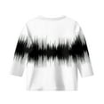 thumbnail image 4 of CCRFTGI 3/4 Sleeve Shirts for Girls Fall Trendy Girls Tops Size 9-10 Kids Crewneck Ribbed Knit Tee Shirt Cute Basic Tween Girls Graphic Print Clothes Black White 7-8 Years, 4 of 4