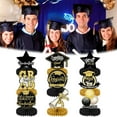 thumbnail image 2 of 9-Piece Prom Night Honeycomb Centerpieces, 2025 Graduation Table Decorations with Black & Silver Design, Ideal for High School And College Graduation Parties, Creating A Memorable Prom Atmosphere, 2 of 5