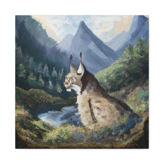 Lynx in Splendid Bloom - Canvas