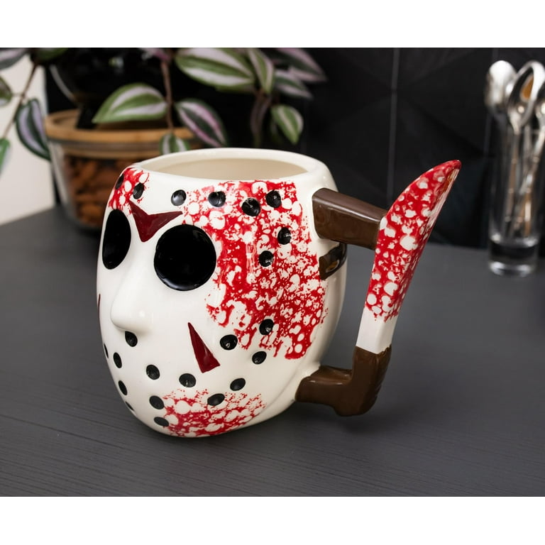 Friday the 13th Jason Mask w/ Knife 20oz Ceramic 3D Sculpted Mug